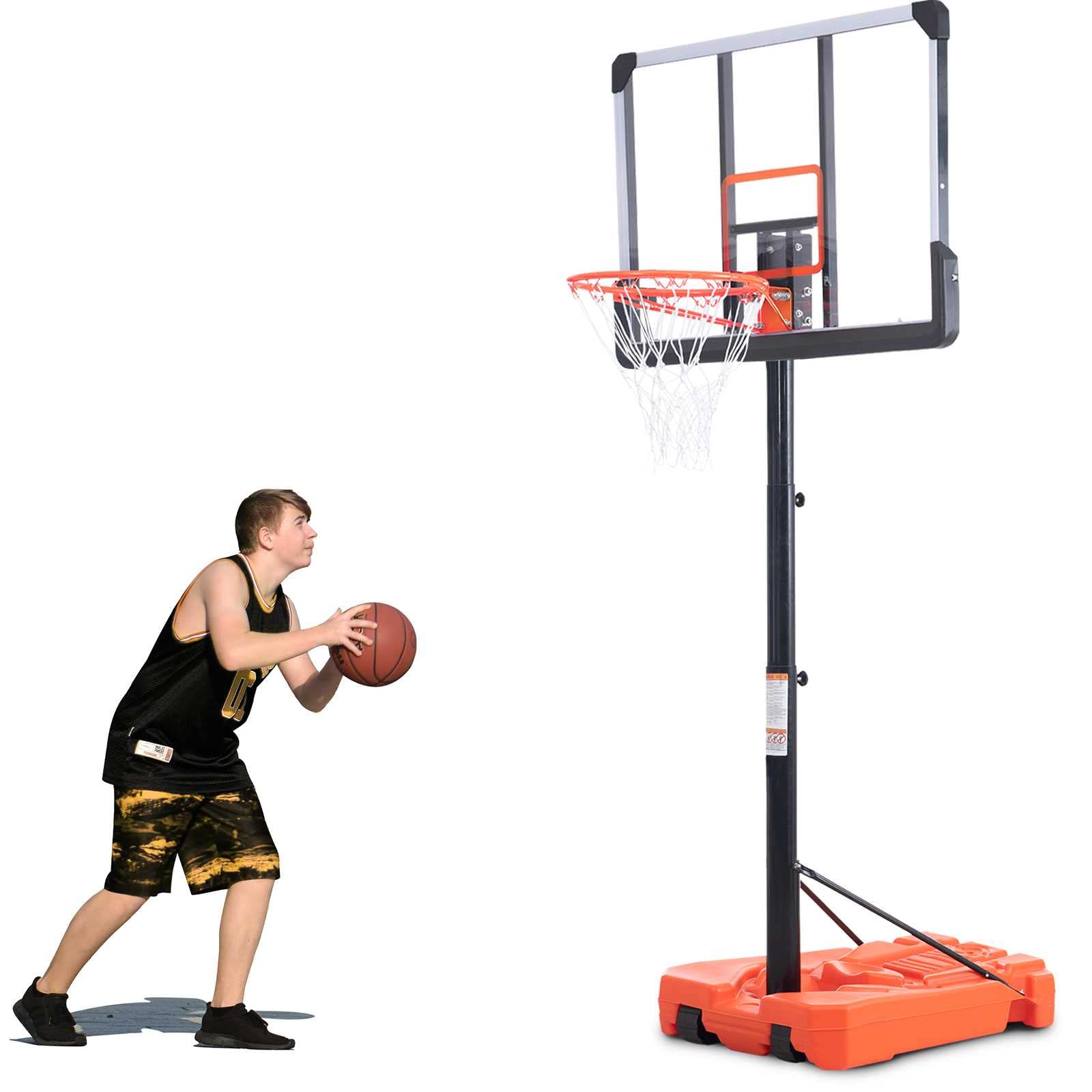 Adjustable Portable Basketball Hoop & Goal System for Outdoor - 6.6 to 10ft Height for Youth & Adults | Perfect for Driveway, Backyard & Park Basketball Games