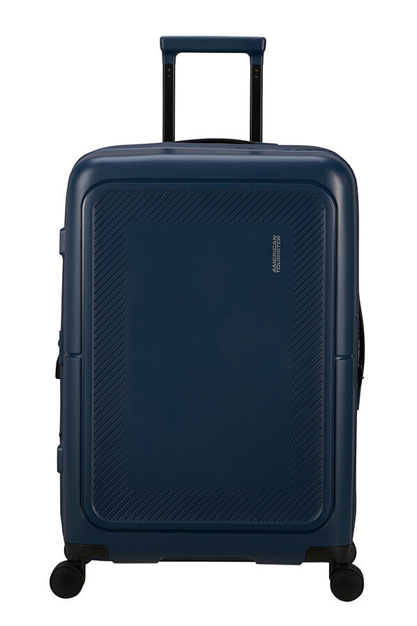 American Tourister 67cm Dashpop Medium Spinner Luggage - Midnight Blue | Lightweight Suitcase for Travel, Business Trips & Weekend Getaways