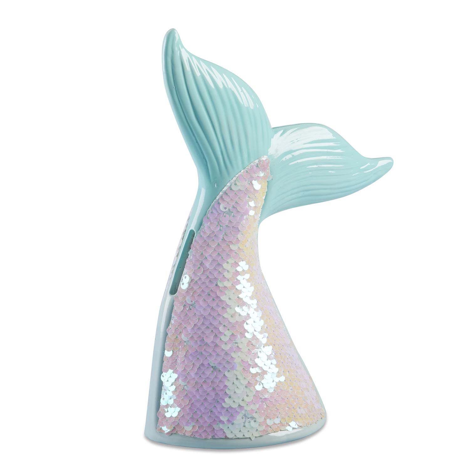 Reversible Sequin Mermaid Piggy Bank - Baby Room Decor for Savings & Gifts