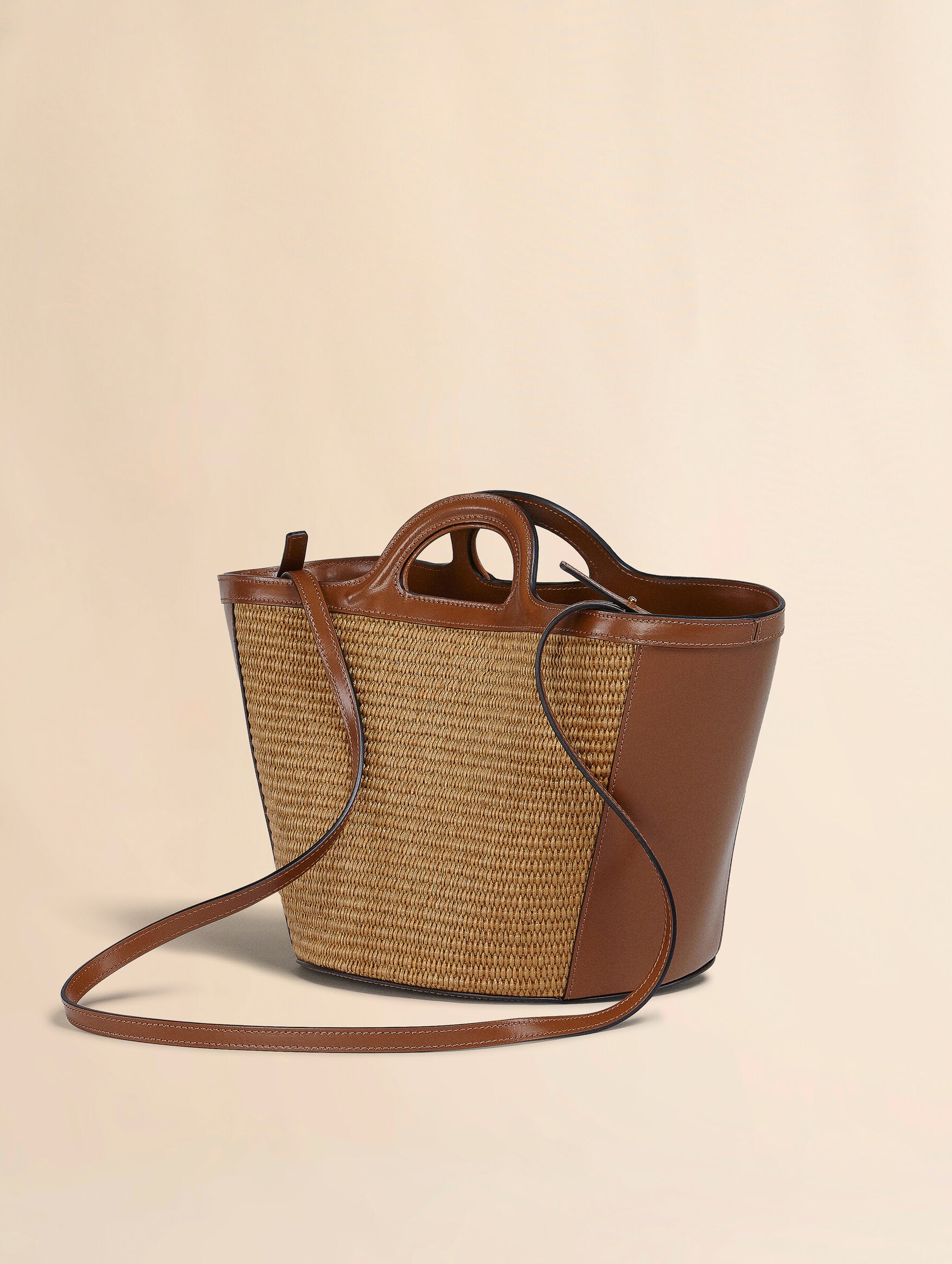 Stylish Brown Tropicalia Tote Bag - Lightweight & Durable Small Beach Bag for Women - Perfect for Shopping, Travel & Summer Outings