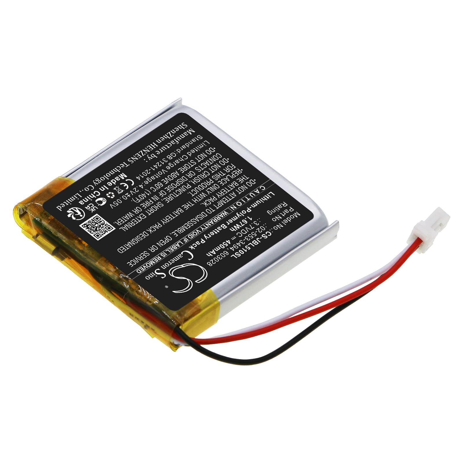 TECHTEK Replacement Battery for JBL Tune 510BT Headphones - Compatible with Model 02-553-3494 & 603028 - Long-Lasting Power for Wireless Listening, Gaming, and Travel