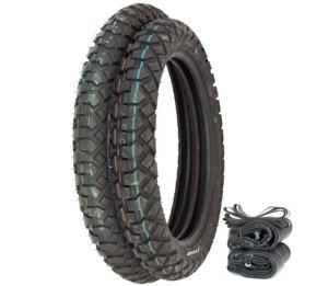 IRC GP-110 Dual Sport Tires Set - Compatible with Honda XR250L, SL350K (72-73), XR650L - Includes Tires, Tubes & Rim Strips - Perfect for Off-Road Adventure & Street Riding