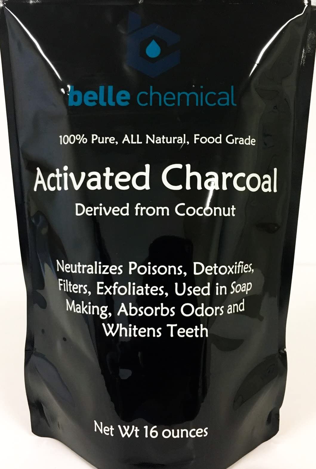 Organic Activated Coconut Charcoal Powder (1LB) - Food Grade, Kosher Certified for Teeth Whitening, Skin Detox & Soap Making - Ideal for DIY Beauty, Detox Drinks & Natural Cleaning