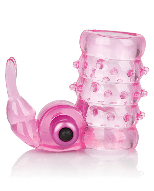 Premium Stretchy Vibrating Bunny Cock Ring with Clitoral Stimulator | Adjustable & Reusable | Enhances Pleasure for Couples | Perfect for Valentine's Day & Romantic Nights (Pink)