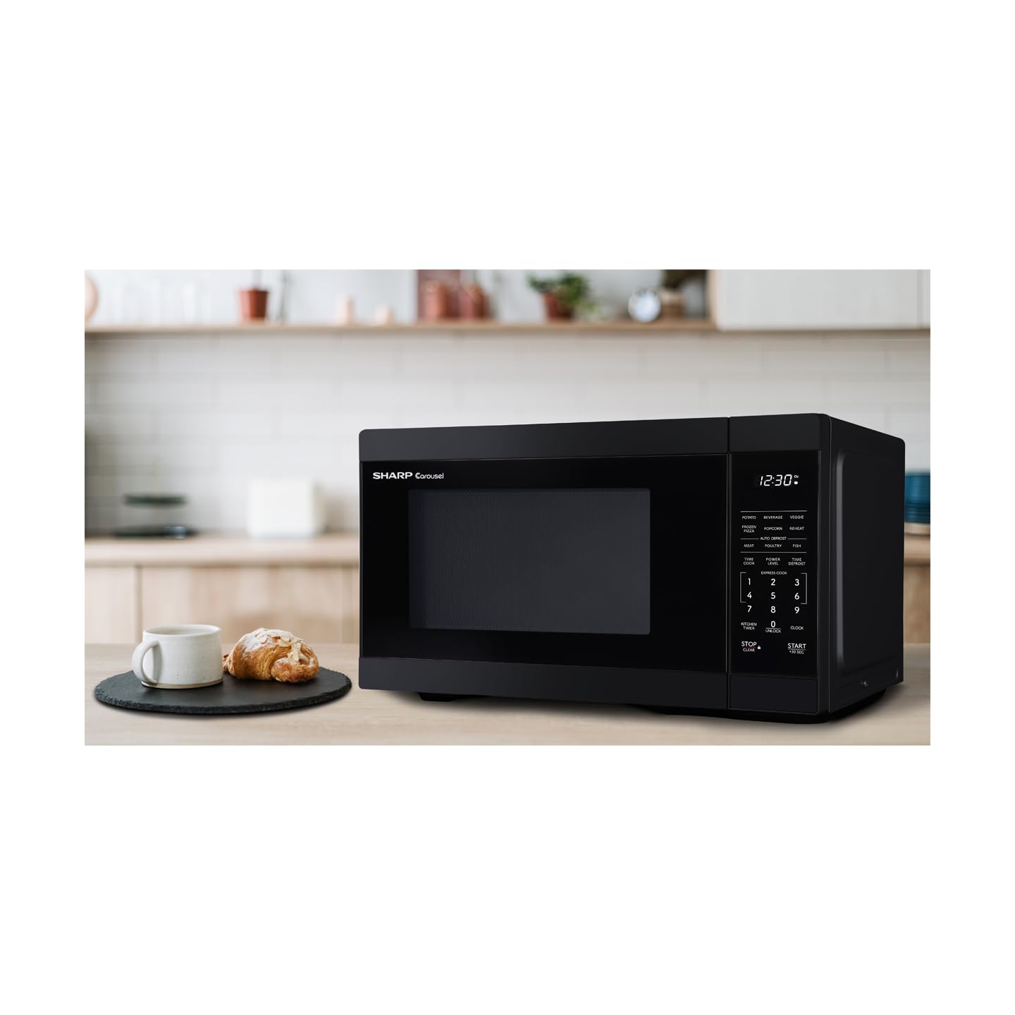 SHARP SMC1161KB 1000W Countertop Microwave Oven with Removable 12.4