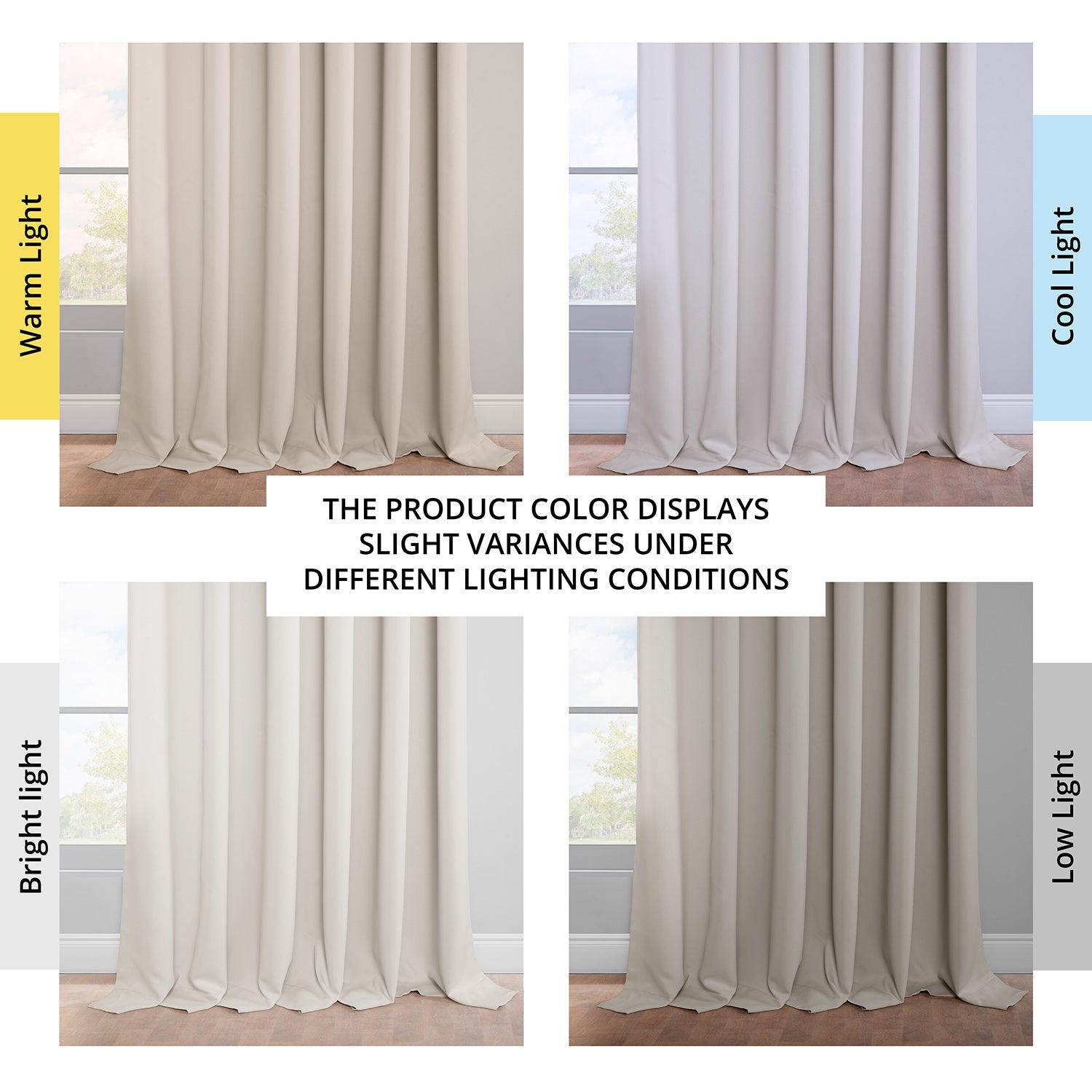 Alabaster Beige Extra Wide Blackout Curtains for Bedroom - 100% Room Darkening Window Drapes for Better Sleep & Light Control