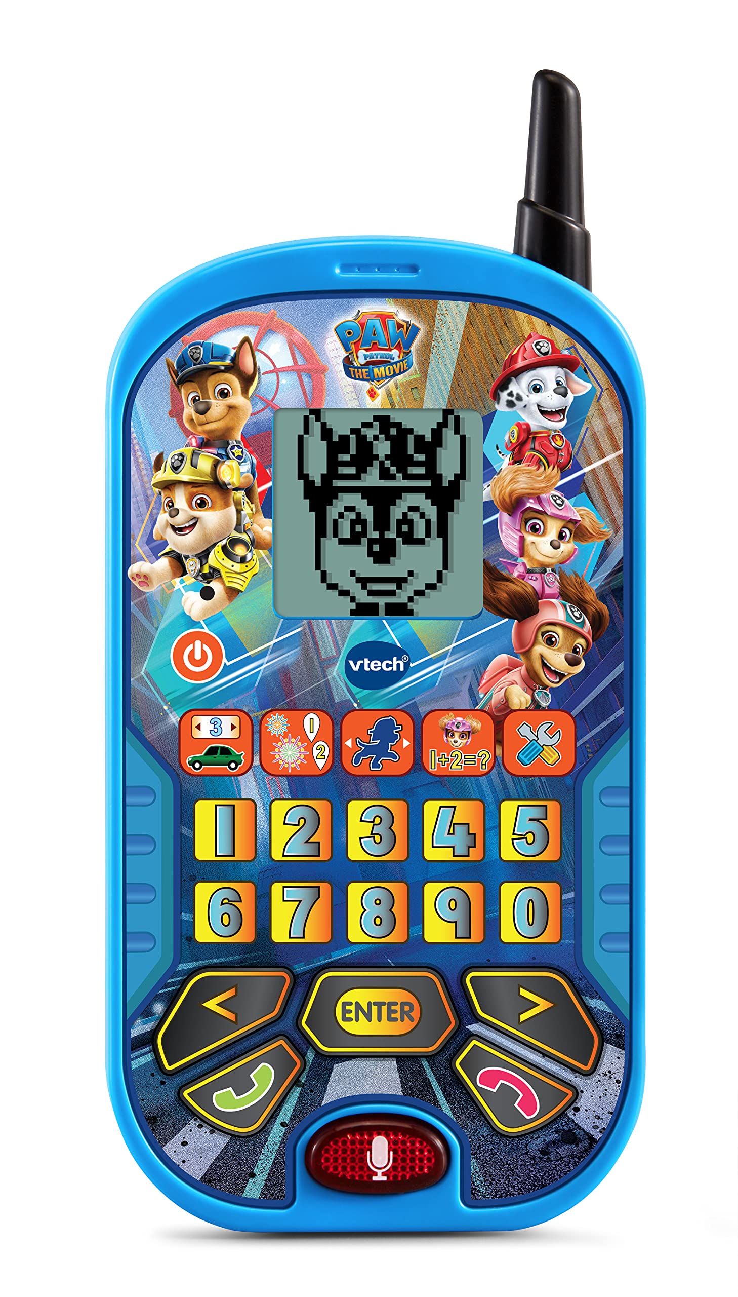 VTech PAW Patrol The Movie Learning Phone - Interactive Educational Toy for Kids, Blue | Fun Learning Games, Sounds & Music | Perfect Gift for Toddlers & Preschoolers | Playtime, Travel & Home Learning
