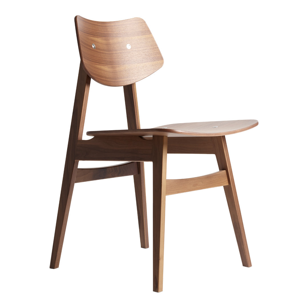 Vintage 1960s Wooden Side Chair - Mid Century Modern Dining Chair for Kitchen, Living Room & Office - Solid Wood Accent Chair with Comfortable Seat