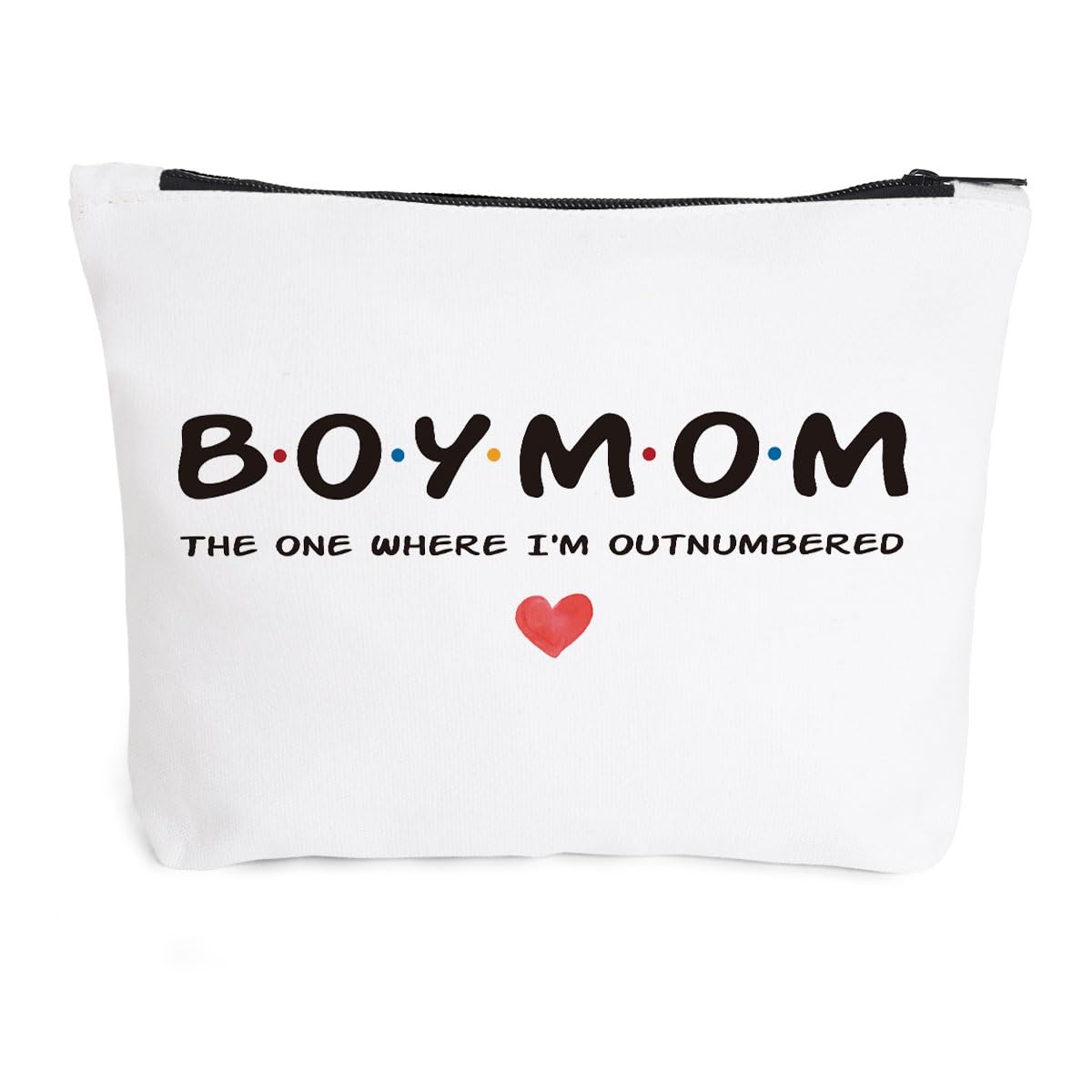 Funny Mom Makeup Bag - 'The One Where I'm Outnumbered' Cosmetic Pouch for Travel | Unique Mother's Day, Birthday & Baby Shower Gift Ideas | Perfect for Busy Moms, Travel Essentials & Daily Organization