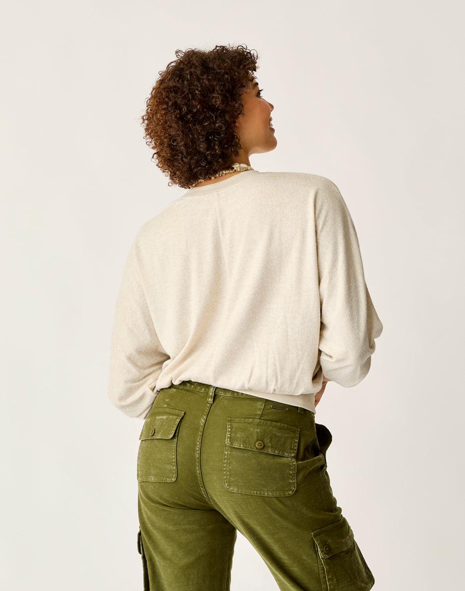 Anneke Supersoft Dolman Sweater - Women's Casual Long Sleeve Knit Top in Cement Heather for Fall & Winter | Cozy Loungewear, Layering Essential, Office Wear