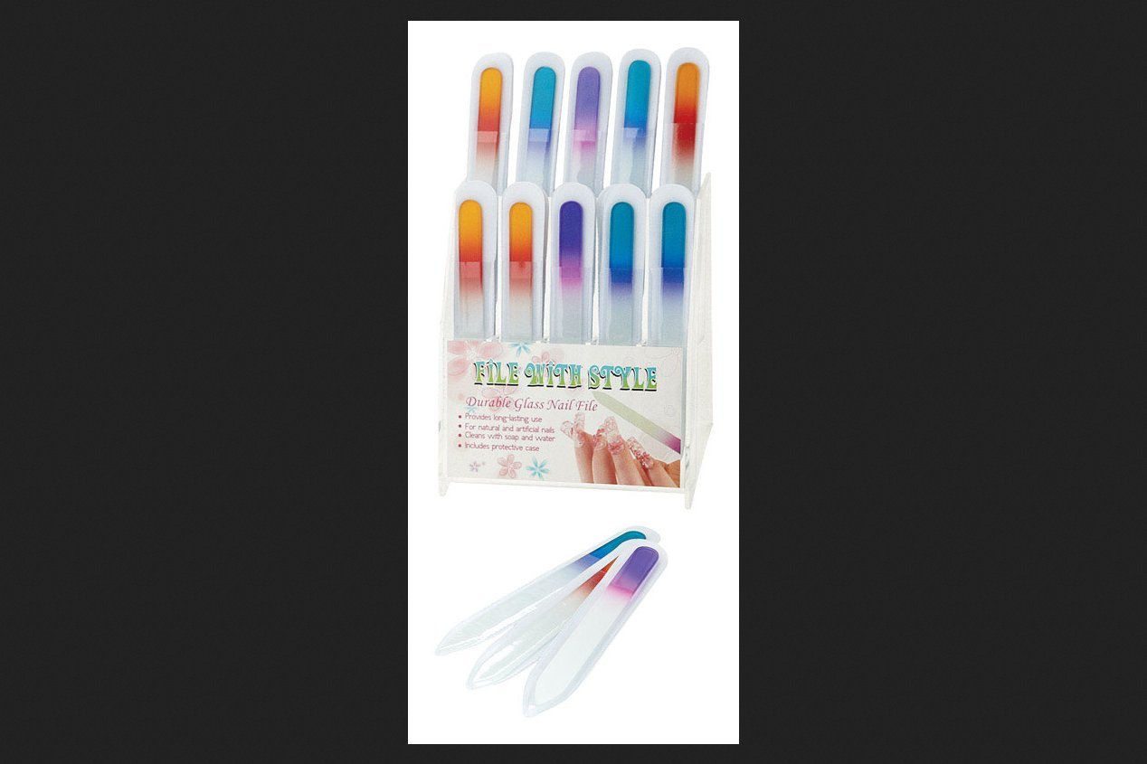 Premium Glass Nail File for Healthy & Beautiful Nails - Diamond Visions 1 Pack | Perfect for Home Manicures, Travel & Professional Salon Use