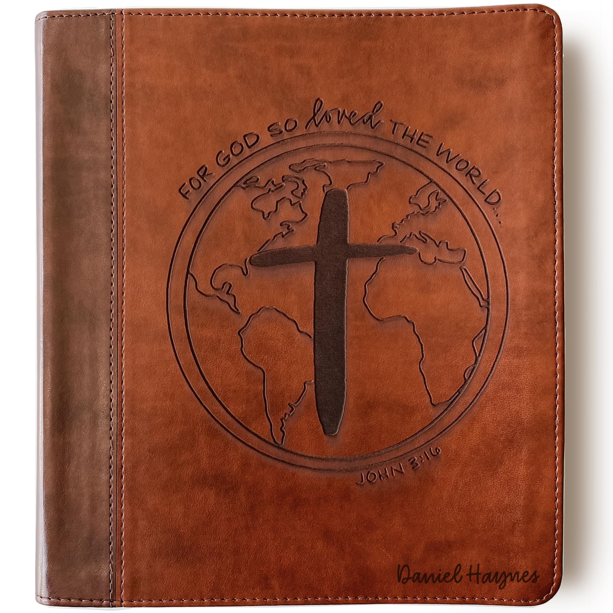 ESV Journaling Study Bible - Hand Lettered & Illustrated Design - Laser Engraved Cover - Custom Name Engraving Option | Perfect for Bible Study, Gift Giving & Personal Devotion