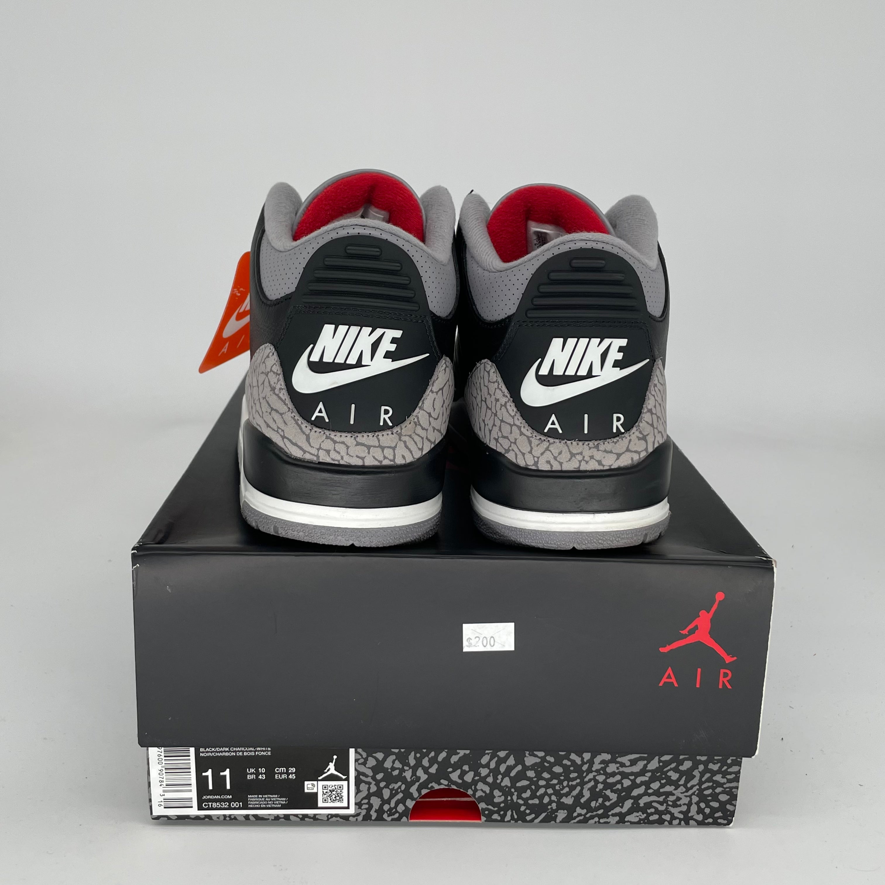 Original Air Jordan 3 Black Cement Reimagined - Men's Size 11 (DN3707-010) | Retro Basketball Sneakers for Streetwear & Casual Outfits