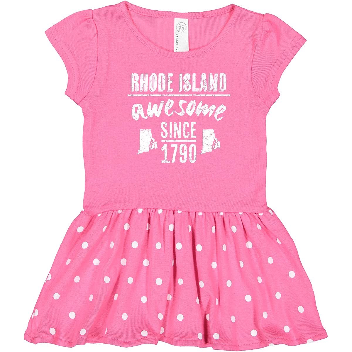 Inktastic Rhode Island Awesome Since 1790 Toddler Dress - Cute Casual Outfit for Baby Girls, Playdates & Family Photos | Soft Cotton Comfort