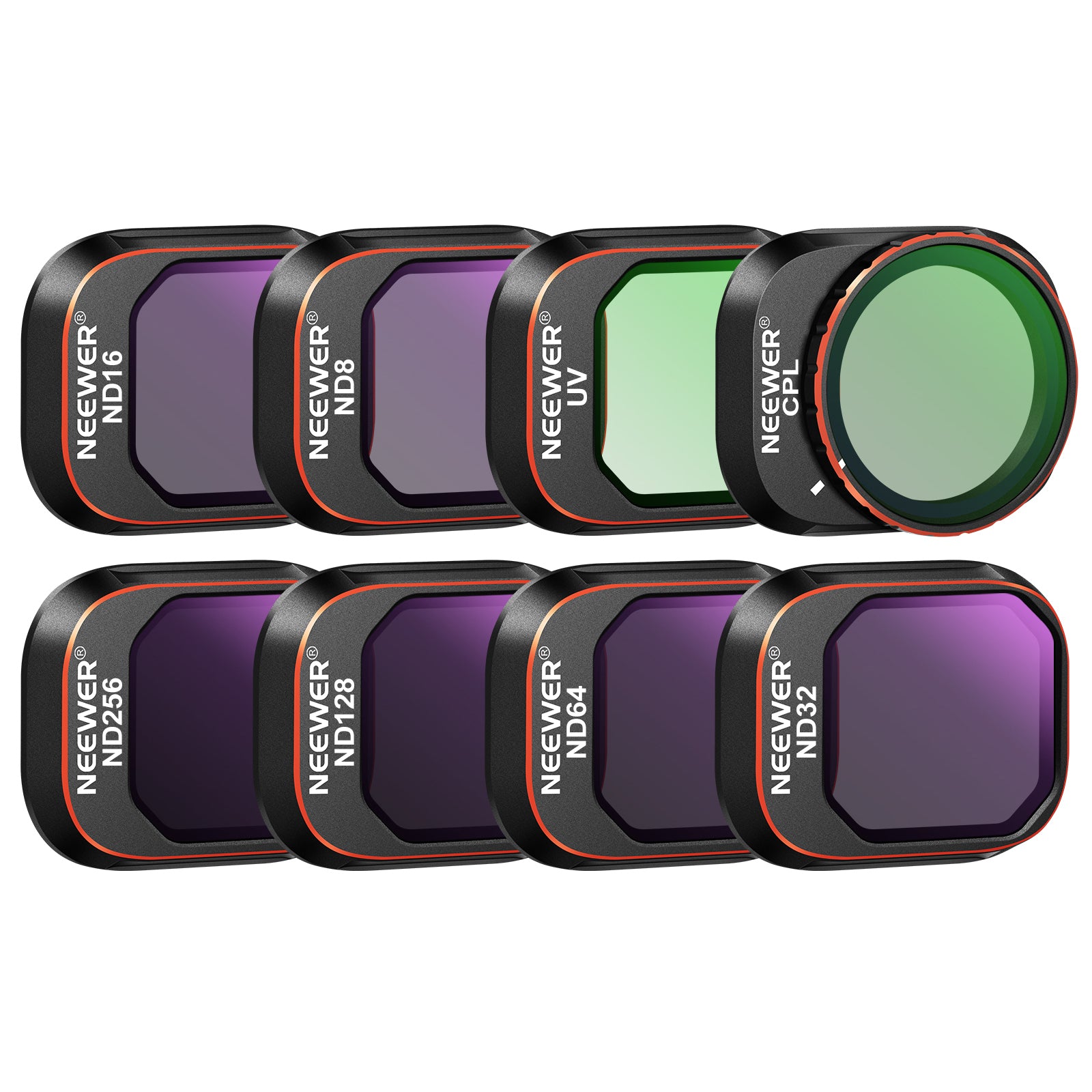 NEEWER 8 Pack ND Filters Set for DJI Mini 4 Pro Drone - Professional Neutral Density Lens Filters for Aerial Photography & Videography in Sunny Conditions
