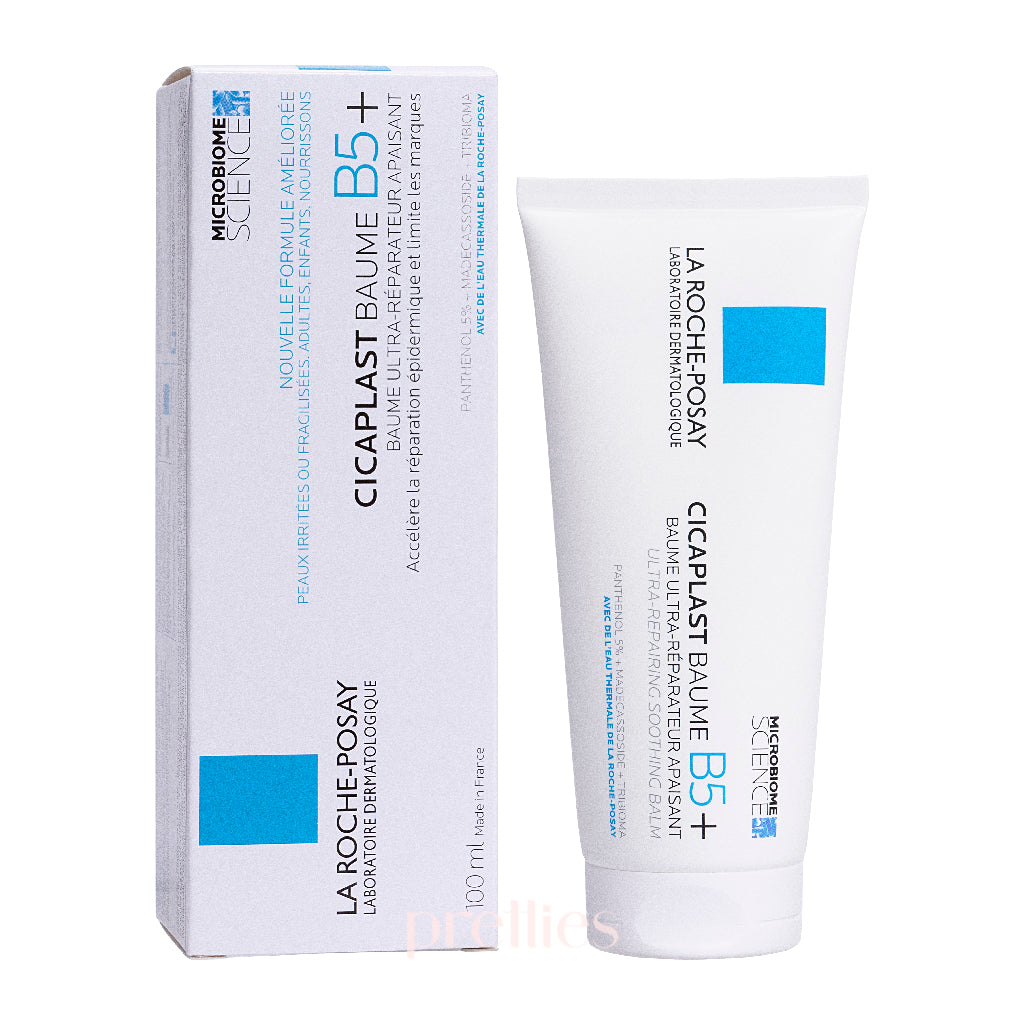 La Roche-Posay Cicaplast Baume B5+ Ultra Repairing Soothing Balm 100ml - Hydrating Face & Body Cream for Dry, Irritated Skin - Perfect for Post-Procedure Care & Eczema Relief