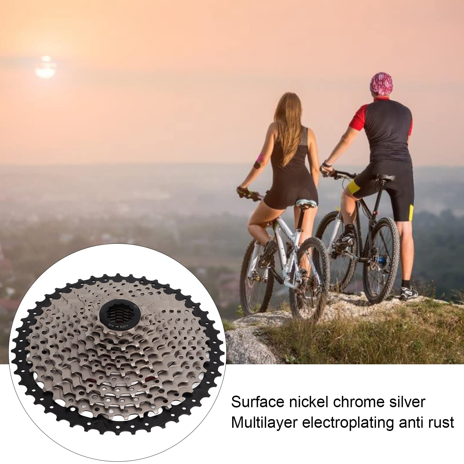 11-46T 11 Speed Bicycle Cassette Freewheel - Durable MTB Bike Sprocket Flywheel for Mountain Bikes - Perfect for Trail Riding, Commuting & Off-Road Cycling Accessories