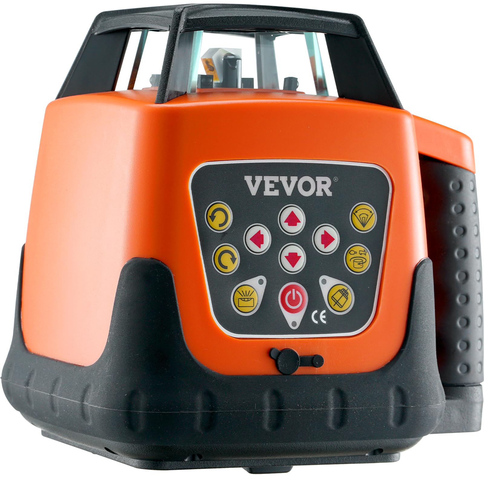 VEVOR 360-Degree Self-Leveling Rotary Laser Level with Remote Control - 1650ft Red Cross Line Laser, 5 Rotation Speeds & 4 Scanning Angles, IP66 Waterproof, Battery Included - Perfect for Construction, Floor Leveling, and DIY Home Projects