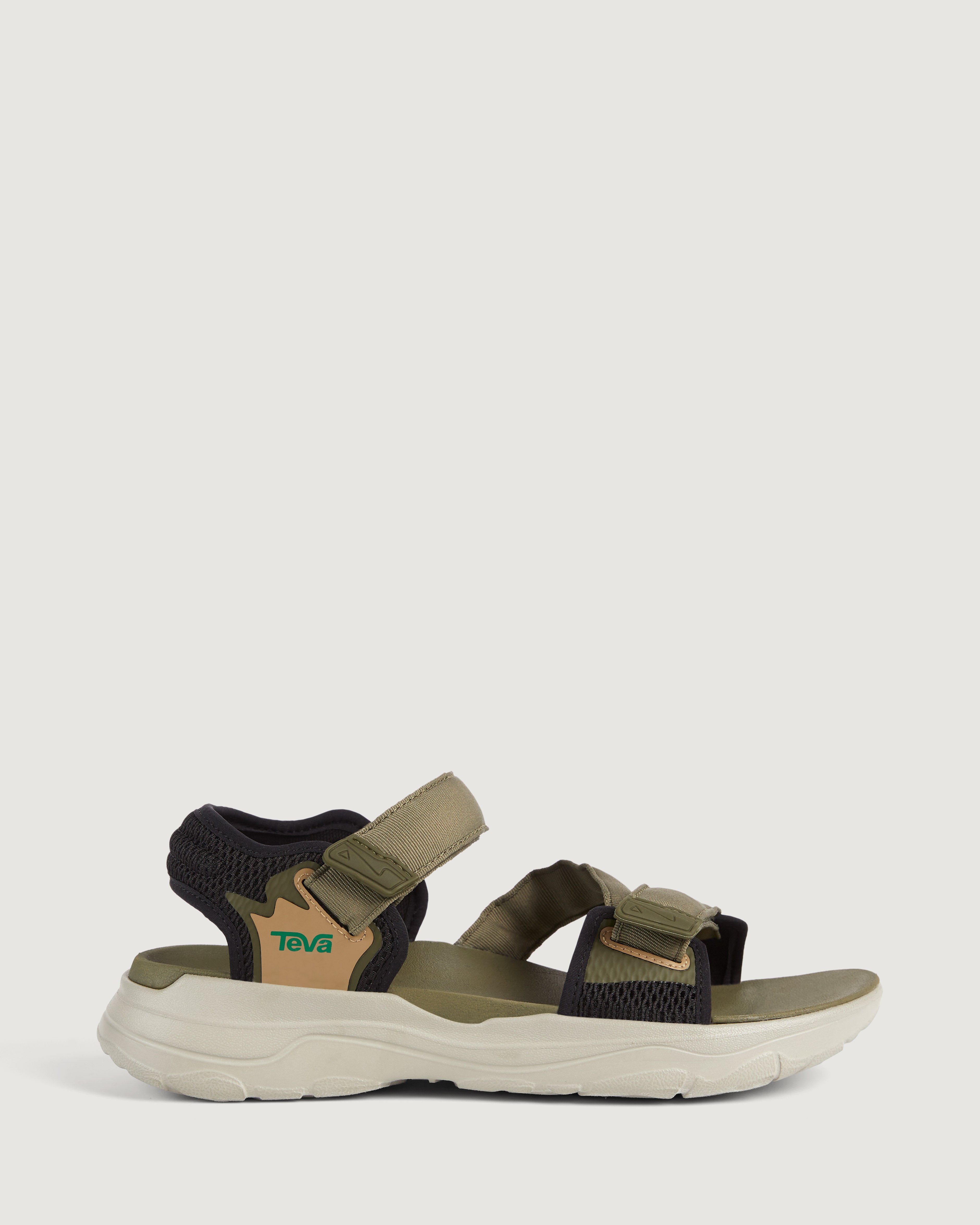 Teva Zymic Men's Sandals - Comfortable Outdoor Adventure Sandals for Hiking, Walking & Travel - Dark Olive/Teal Green