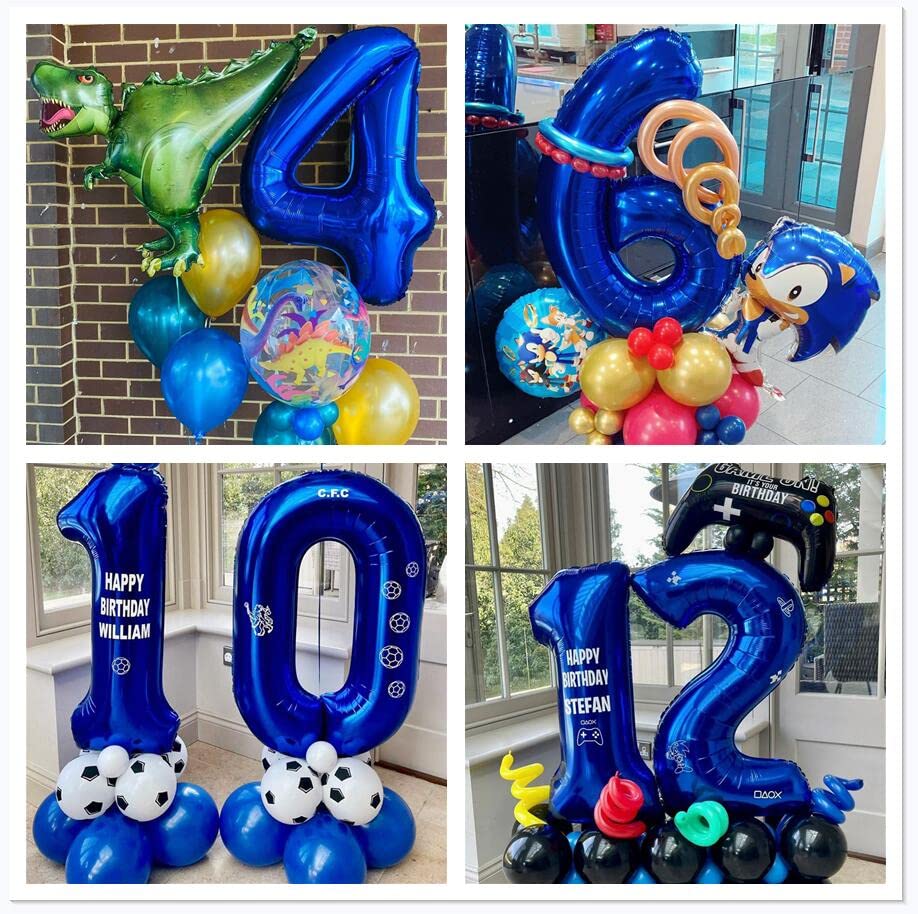 40 Inch Navy Blue Number 20 Balloons - Large Foil Mylar Digital Balloons for Birthday Parties, Graduation, Baby Shower & Anniversary Decorations - Perfect for Indoor/Outdoor Celebrations and Photo Backdrops