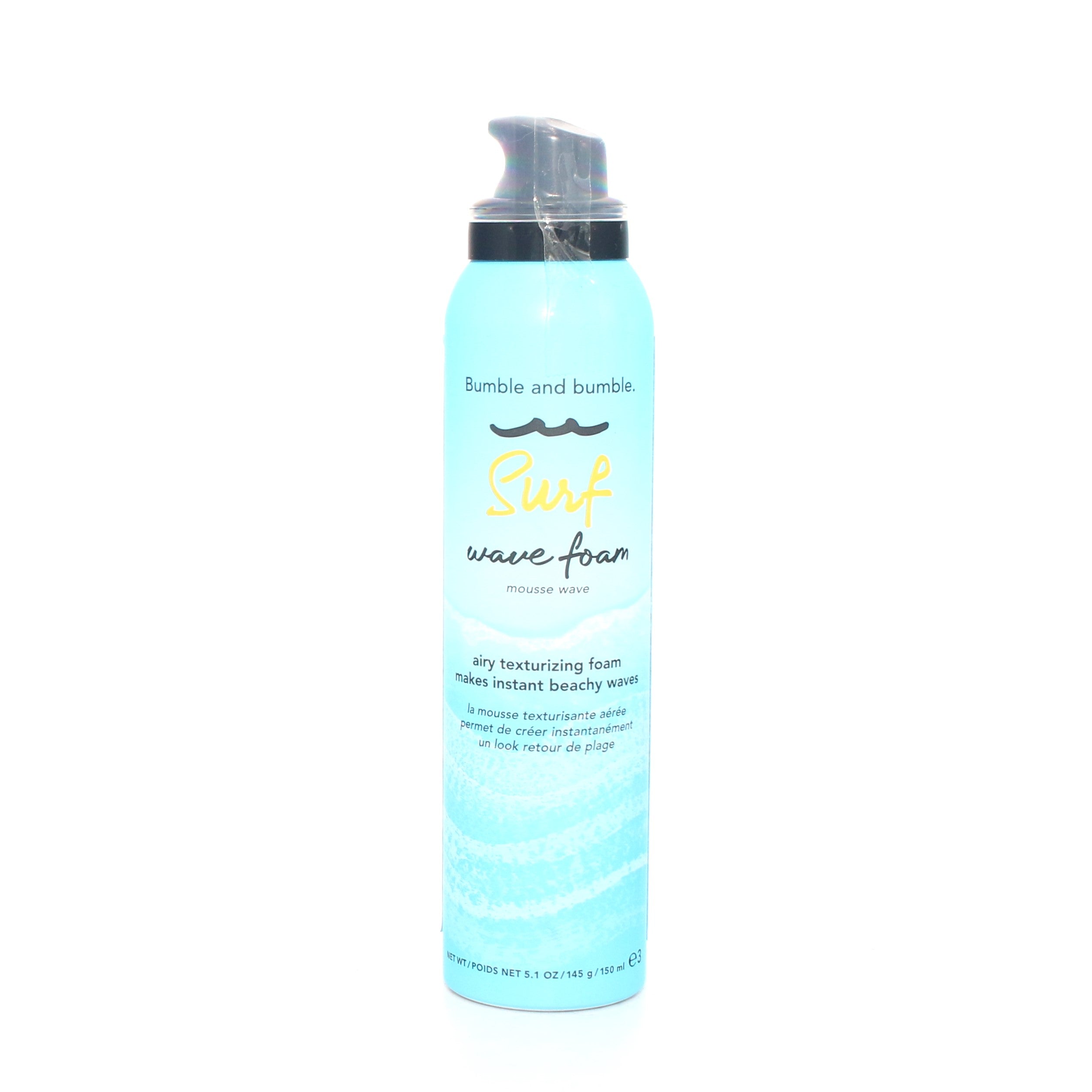 Bumble and Bumble Surf Wave Foam - Airy Texturizing Foam for Beachy Waves - 5.1 oz Hair Styling Product for Volume & Texture - Perfect for Summer, Vacations & Everyday Beachy Hair