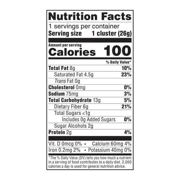 Atkins Caramel Almond Clusters - Gluten Free, High Fiber, Low Sugar (1g), Keto Friendly Snack - 2g Net Carbs, 20 Count - Perfect for Keto Diet, Weight Loss & Healthy On-the-Go Snacking