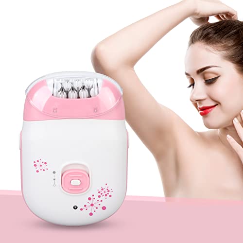 Painless Electric Hair Removal Device for Women - Portable USB Rechargeable Shaver with Rotating Head for Legs, Underarms & Bikini Line | Smooth Skin at Home & Travel (Pink)