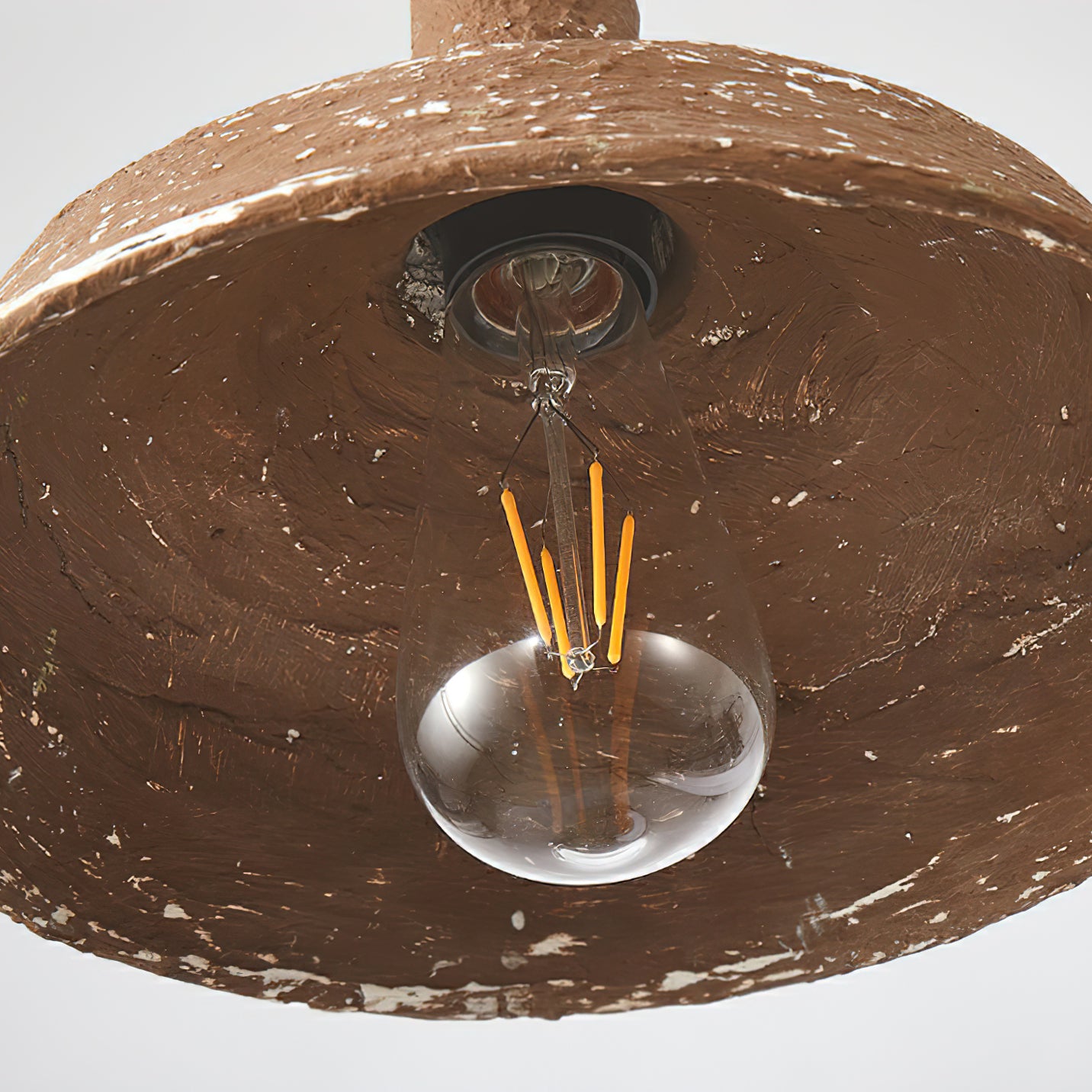 Handmade Ceramic Bell Pendant Light - Vintage Farmhouse Ceiling Fixture for Dining Room, Kitchen, or Bedroom Lighting