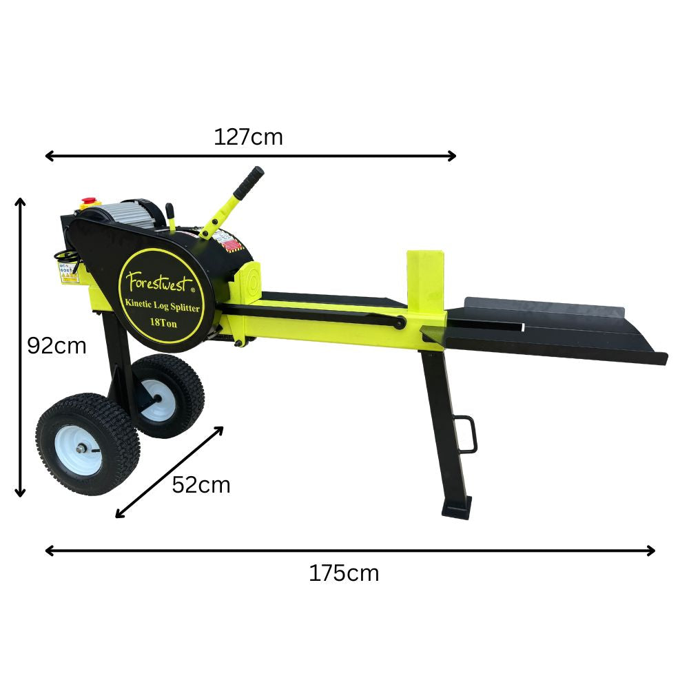 Forestwest 18 Ton Kinetic Log Splitter - 2200W Electric Firewood Splitter BM11097 for Home Heating, Wood Stove & Fireplace Use