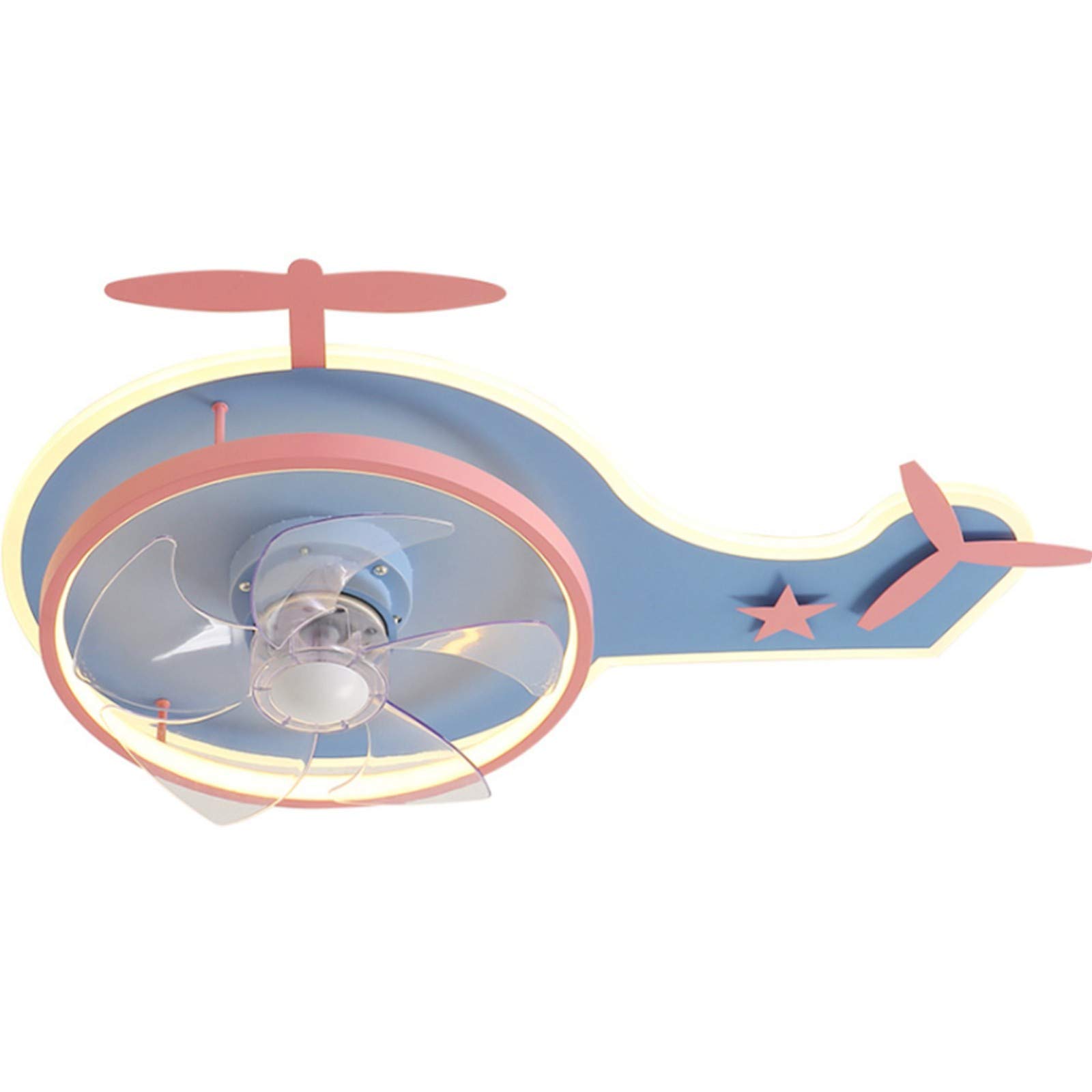 MJJLT 24.4 Inch LED Ceiling Fan with Light - Remote Control, Color Adjustable Airplane Design Kids Ceiling Fan for Bedroom, Nursery, Playroom | Perfect for Children's Room Decor & Cooling