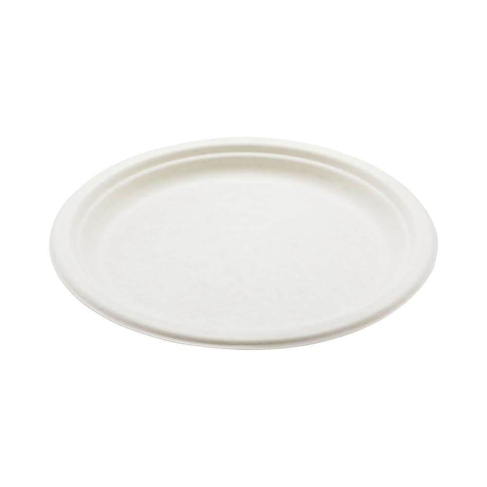 Eco-Friendly 10.3 Inch Disposable Dinner Plates - 100 Pack Heavy-Duty Bagasse Plates Made from Natural Sugarcane Fibers | Sturdy, Premium White Round Plates for Restaurants, Catering & Outdoor Events