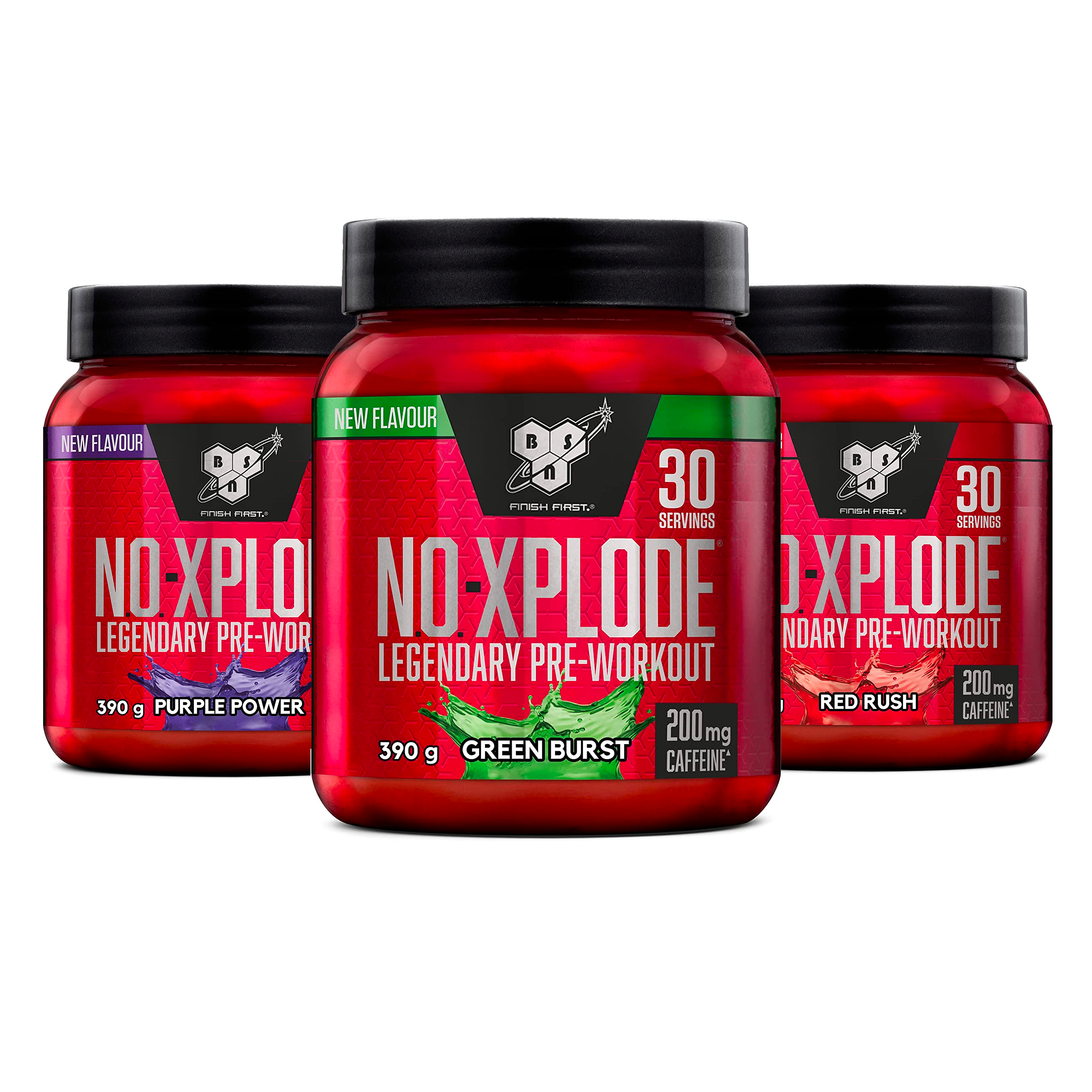 BSN NO Xplode Pre Workout Supplement 390g - Nitric Oxide Booster for Energy, Focus & Muscle Pumps - Best for Gym, Bodybuilding & Fitness Training
