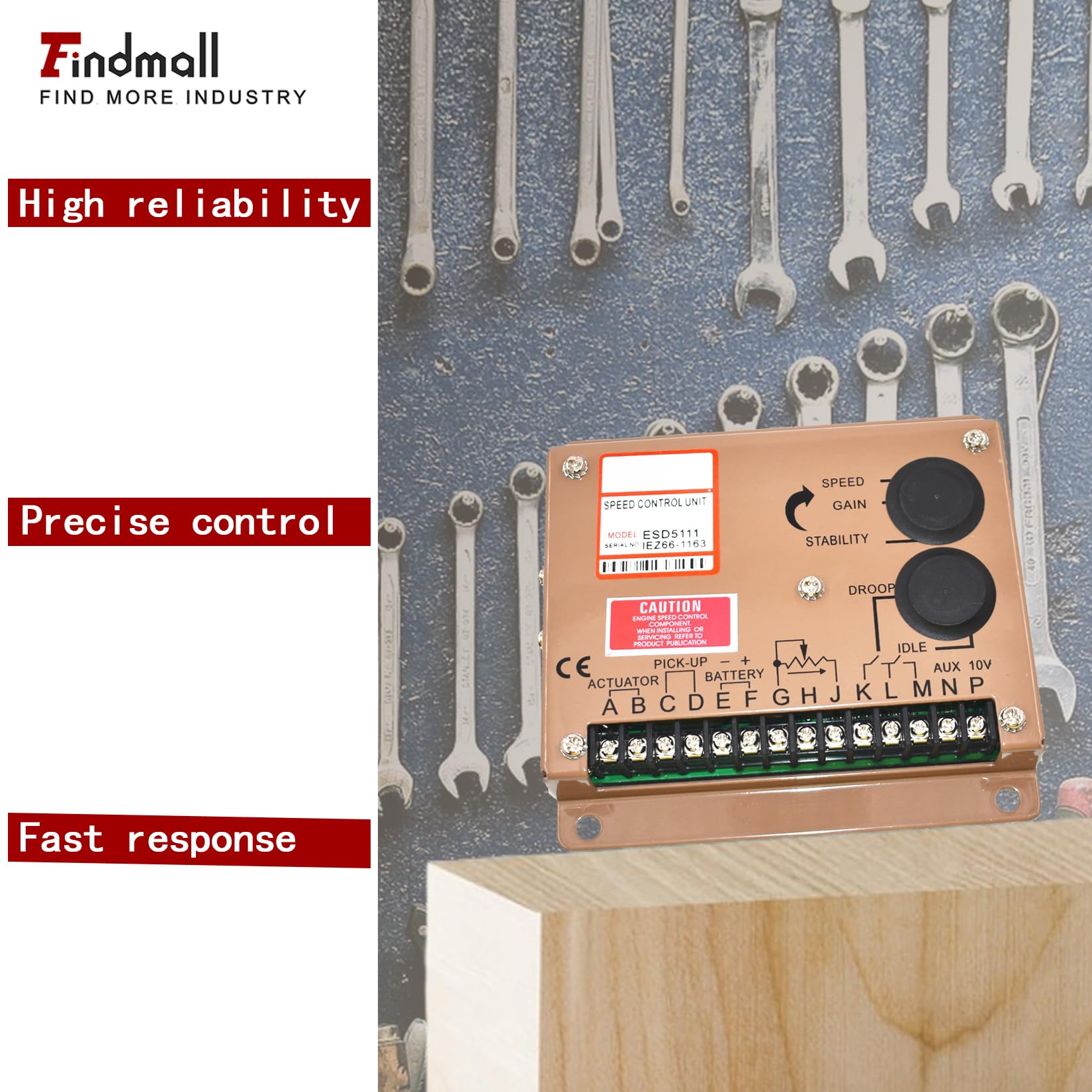 ESD5111 Electronic Engine Speed Controller Governor for Generators & Gensets - Perfect for Power Backup, RV, Marine & Industrial Applications