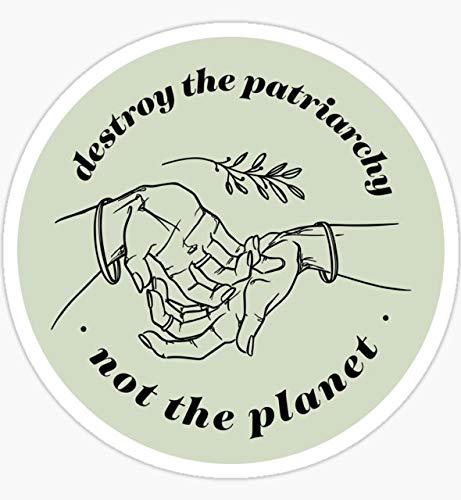 Destroy The Patriarchy Not The Planet Sticker - Eco-Friendly Vinyl Decal for Cars, Laptops, Windows & Walls - Feminist Statement Sticker for Activists, Protesters & Environmentalists