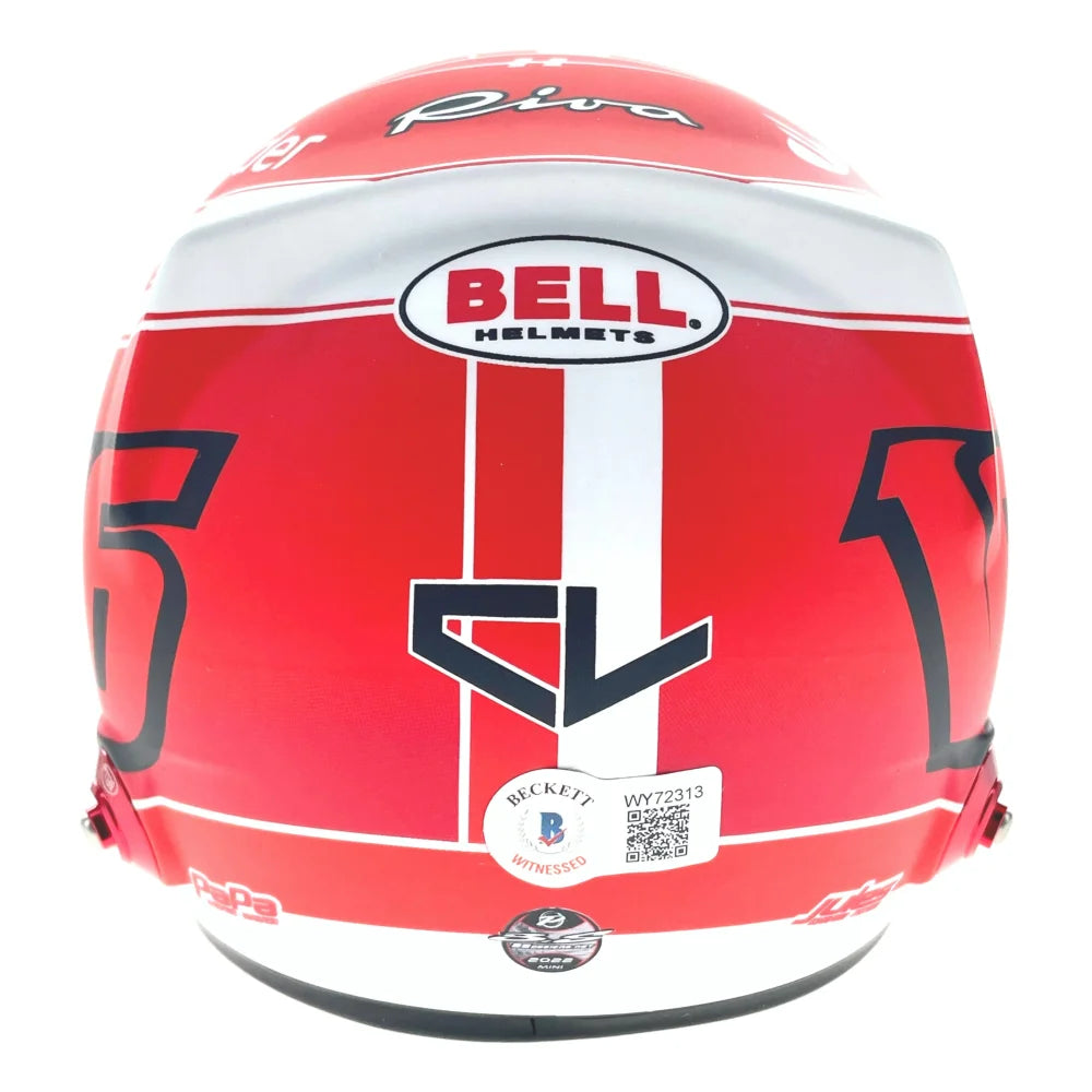 Charles Leclerc Autographed 1:2 Scale Ferrari F1 Mini Helmet - Official Formula One Collectible with BAS COA - Perfect for Racing Fans Display & Memorabilia Collection