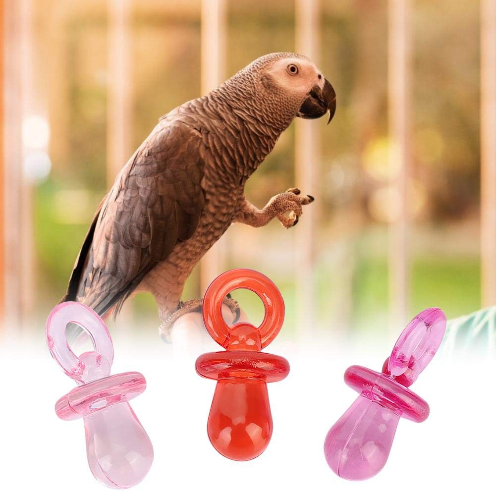 50pcs Colorful Plastic Bird Chew Toys - Bite Resistant Bird Nipples & Pacifiers for Parrots, Cockatiels - Pet Teeth Training Toys for Stress Relief & Beak Care - Perfect for Cage Entertainment & Bird Playtime
