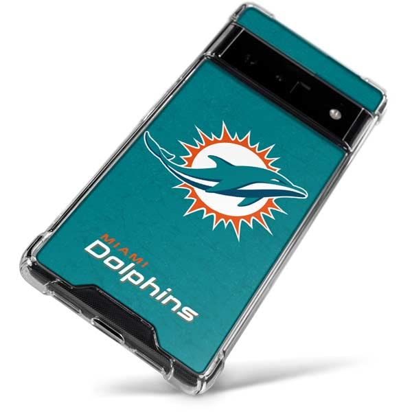 Official NFL Miami Dolphins Phone Case for Google Pixel 6 Pro - Aqua Design for Sports Fans