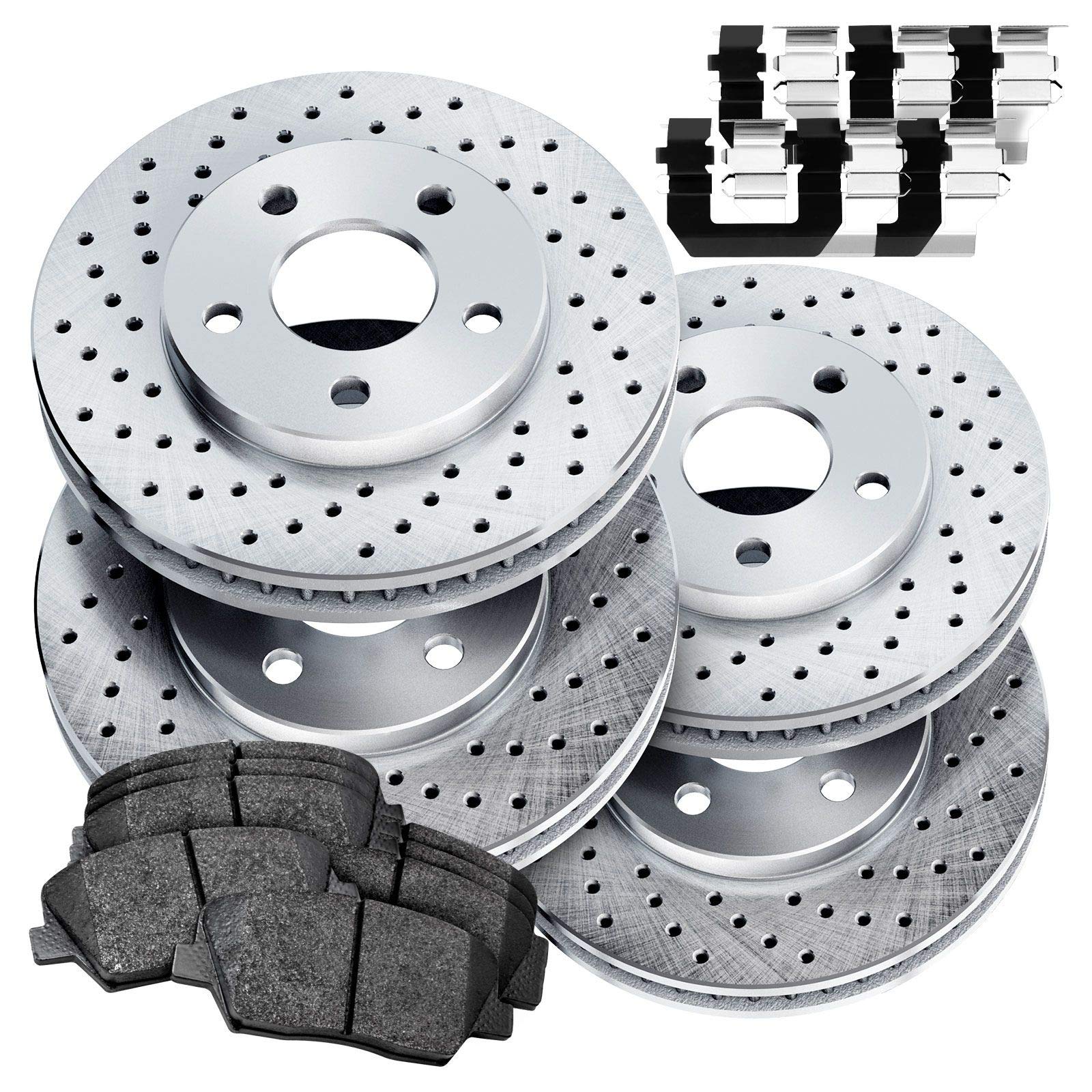 Premium Ceramic Brake Pads & Rotors Kit - Front & Rear Brake System for 2016 Volvo S60 | High-Performance Braking | Ideal for City Driving, Highway Commuting & Sporty Handling