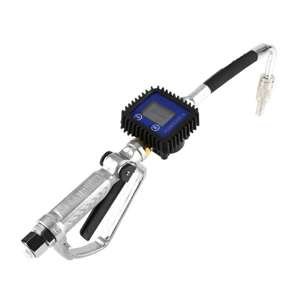 Digital Oil Control Valve Meter Nozzle - Electronic Oil Transfer Pump with 5-Digit LCD Display for Precise Fuel Measurement | Ideal for Gas Stations, Truck Stops, and Industrial Oil Transfer Operations