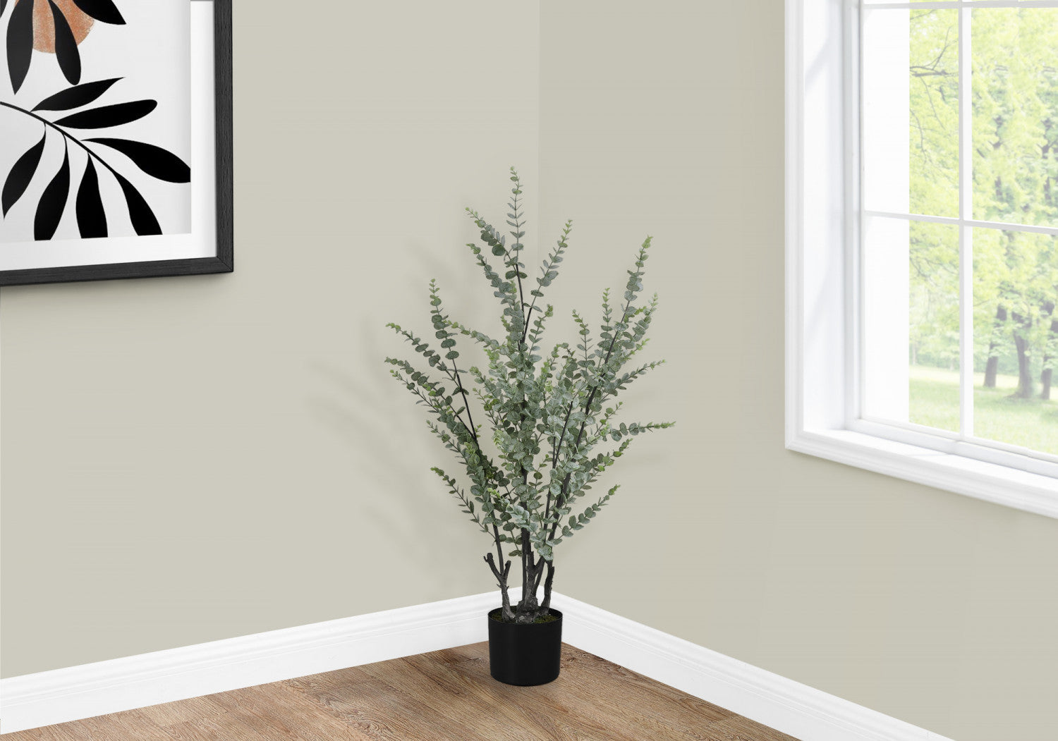 44 Pack Eucalyptus Plants in 5 Black Pots - Fresh Green Indoor/Outdoor Decor for Home, Office, and Garden Landscaping
