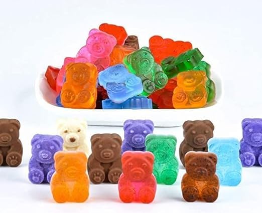 Premium Silicone Chocolate Molds Set - 2 Pack Teddy Bear & 55 Cavity Heart Shaped Molds for Baking, Candy, Ice Cubes, Jelly | Valentine's Day Gifts, DIY Treats, Party Desserts, Romantic Gift Ideas