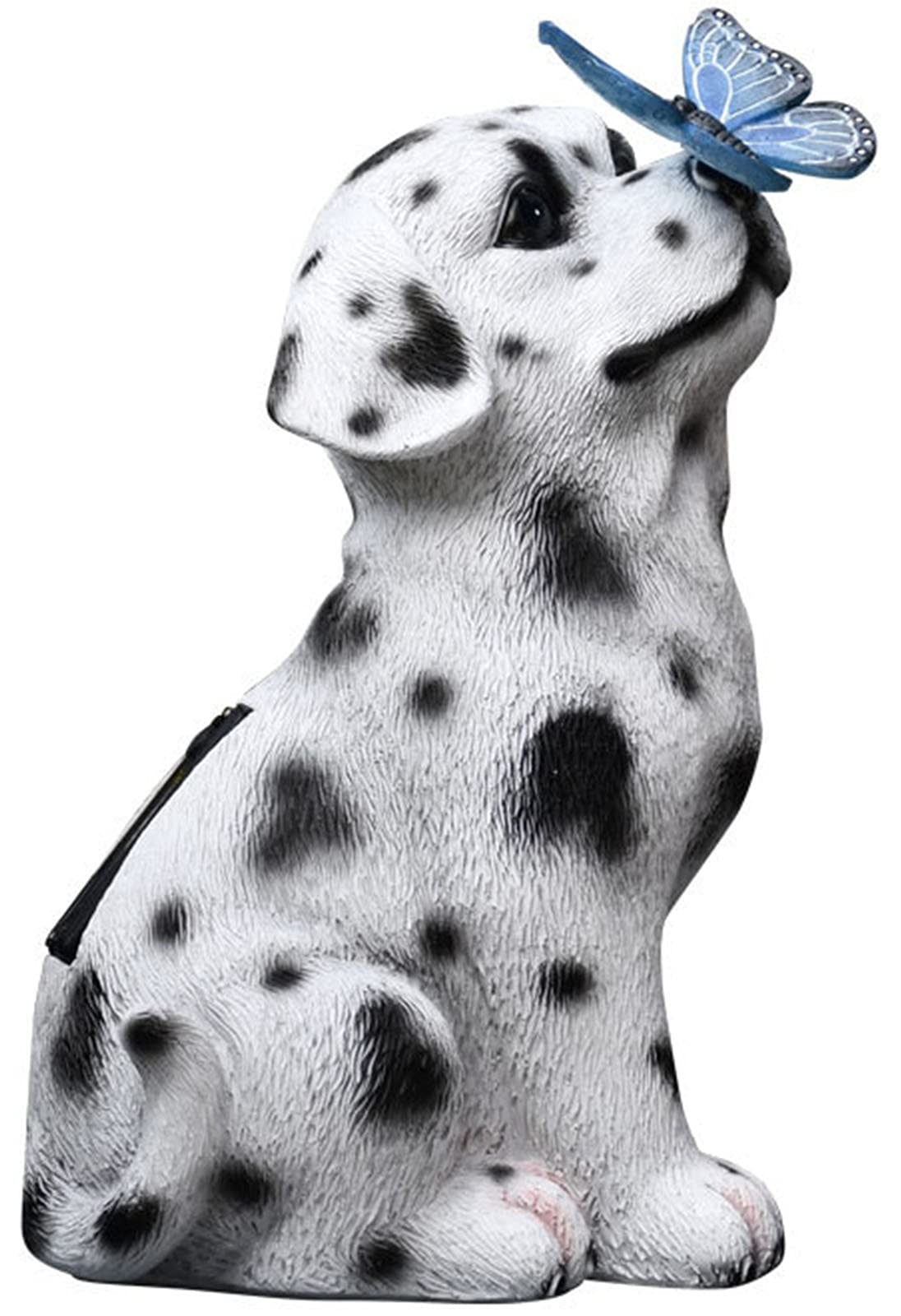 Solar-Powered Dog Statue Outdoor Garden Decor - Weatherproof Lawn Ornament with LED Night Light for Courtyard, Yard & Landscape Design (Size A) - Perfect for Patio, Pathway & Backyard Decorations