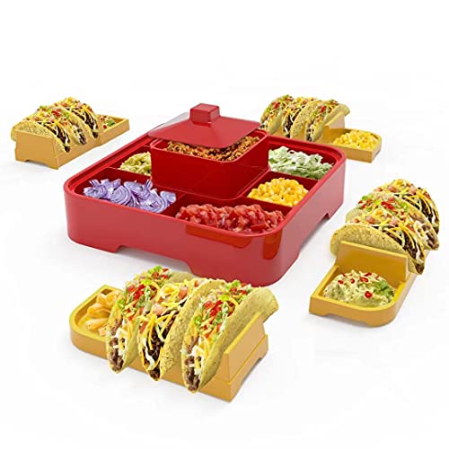 Taco Holders With Topping Bar