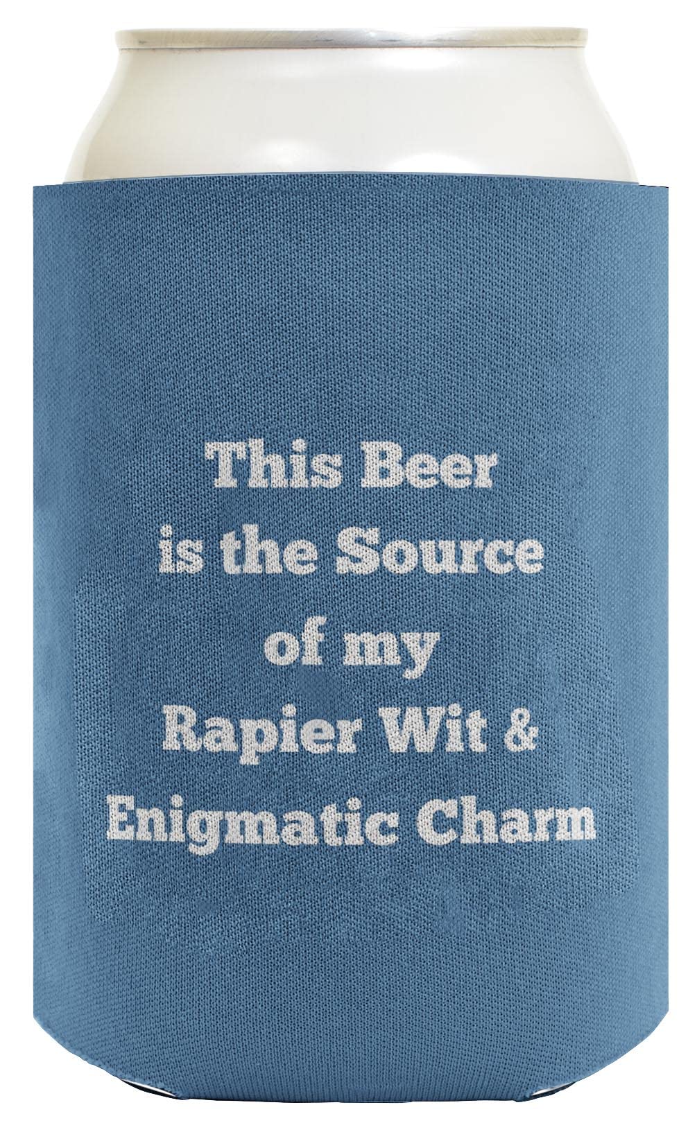 Personalized Custom Can Coolers 48-Pack - Engraved Text Coolie Sleeves for Drinks & Beverages - Perfect for Parties, BBQs, Tailgating & Outdoor Events - Blue