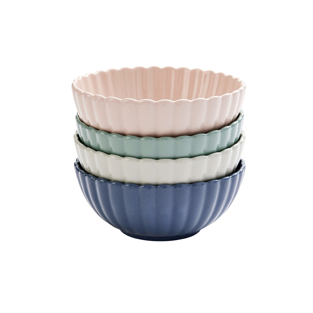 Elegant Petite Floral Bowls Set of 4 - 6