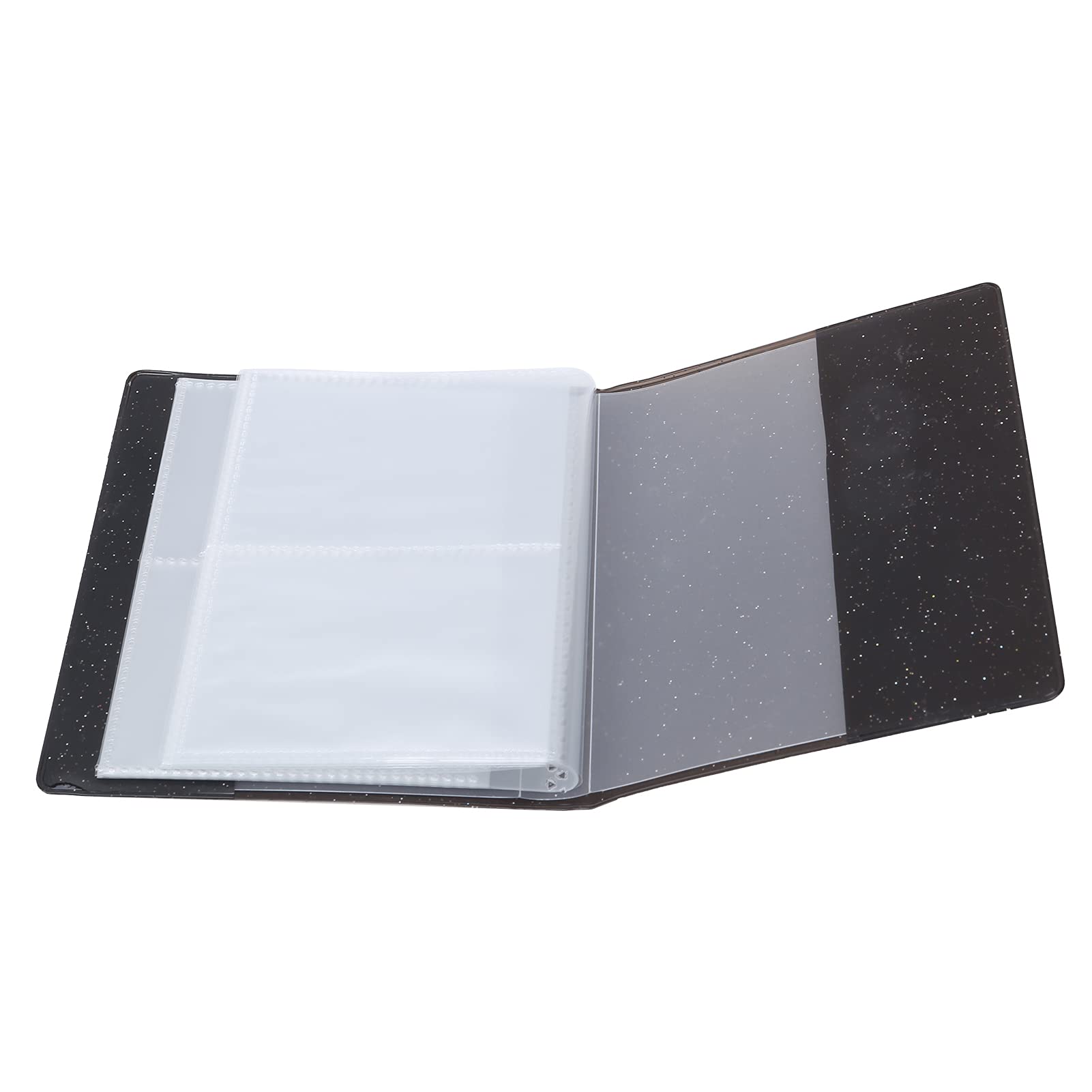 RvSky 3-Inch 64-Pocket Durable Transparent Photo Album for Mini Camera Tools & Accessories - Perfect for Organizing SD Cards, Film Negatives, and Small Camera Parts (Black) - Ideal for Travel, Photography Studios, and Film Enthusiasts
