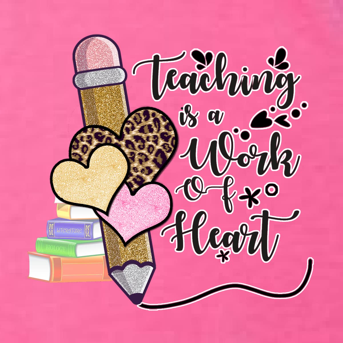 Teaching is a Work of Heart Pop Culture Tri-Blend Racerback Tank Top - Soft Comfortable Teacher Apparel for School, Classroom & Casual Wear
