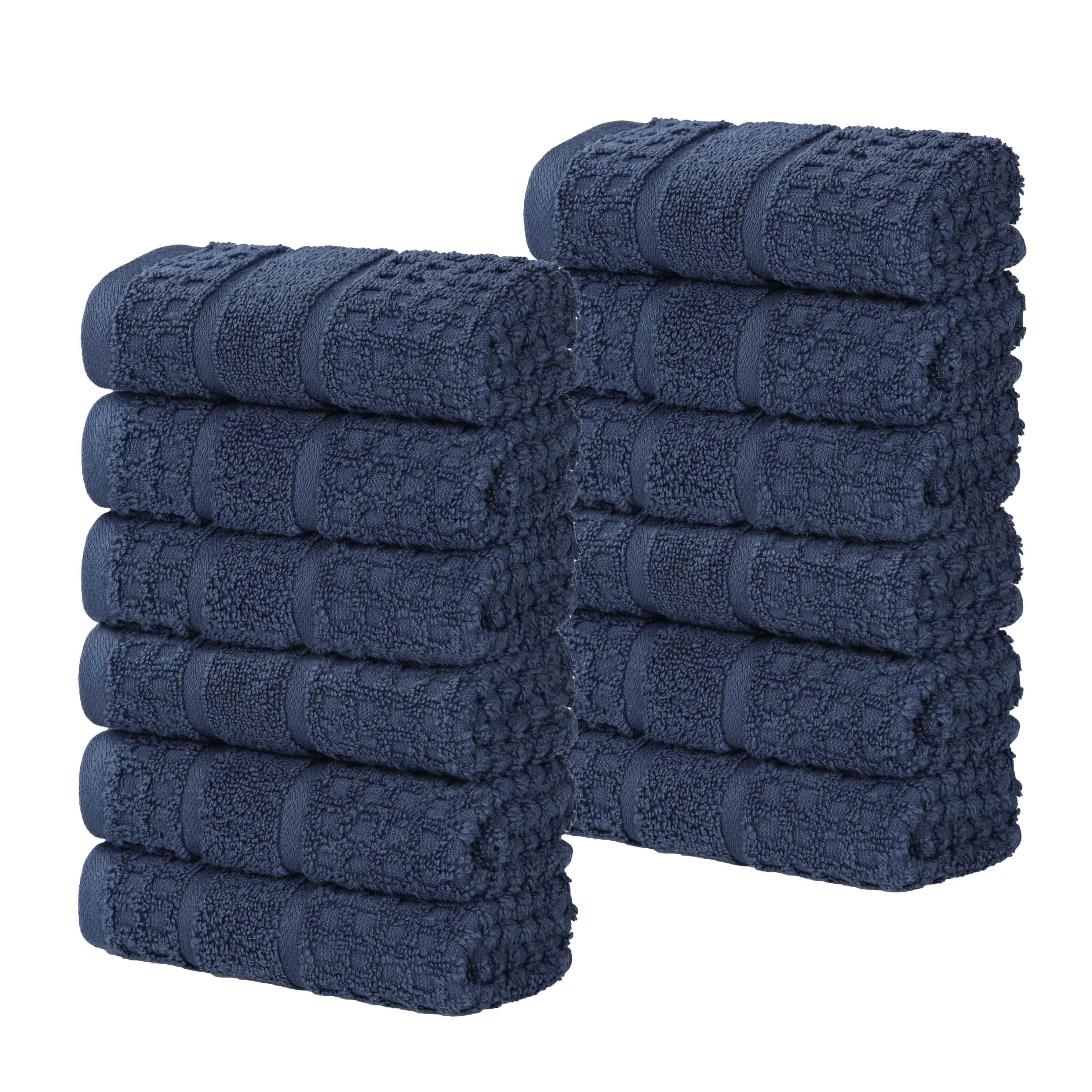 12-Pack Zero Twist Cotton Waffle Honeycomb Face Towels | Ultra Soft & Absorbent | Perfect for Spa, Gym, Travel & Daily Skincare Routine