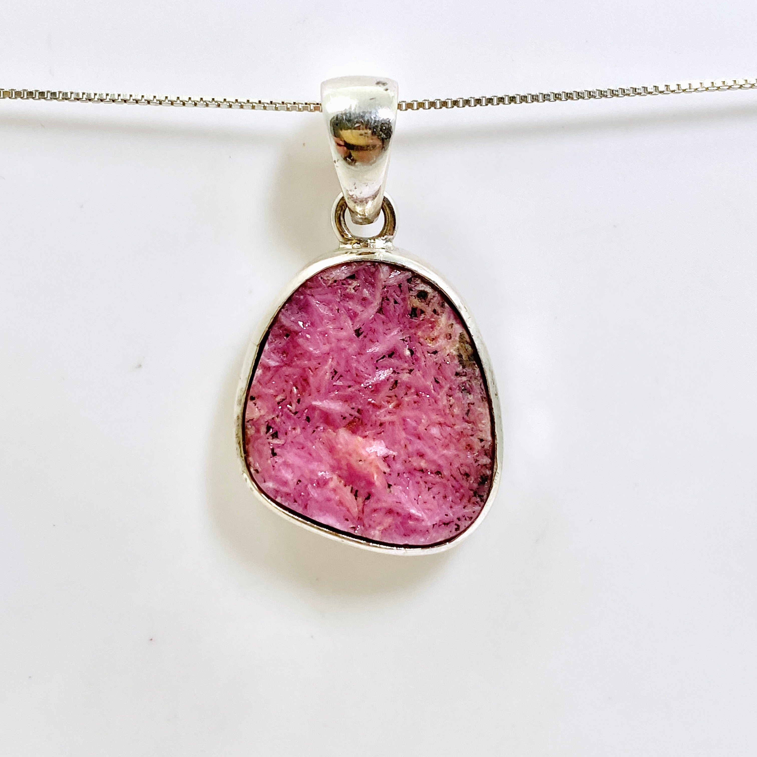 Natural Cobalto Calcite Freeform Raw Pendant Necklace - Unique Healing Crystal Jewelry PPGJ995 for Meditation, Energy Work & Spiritual Gifts