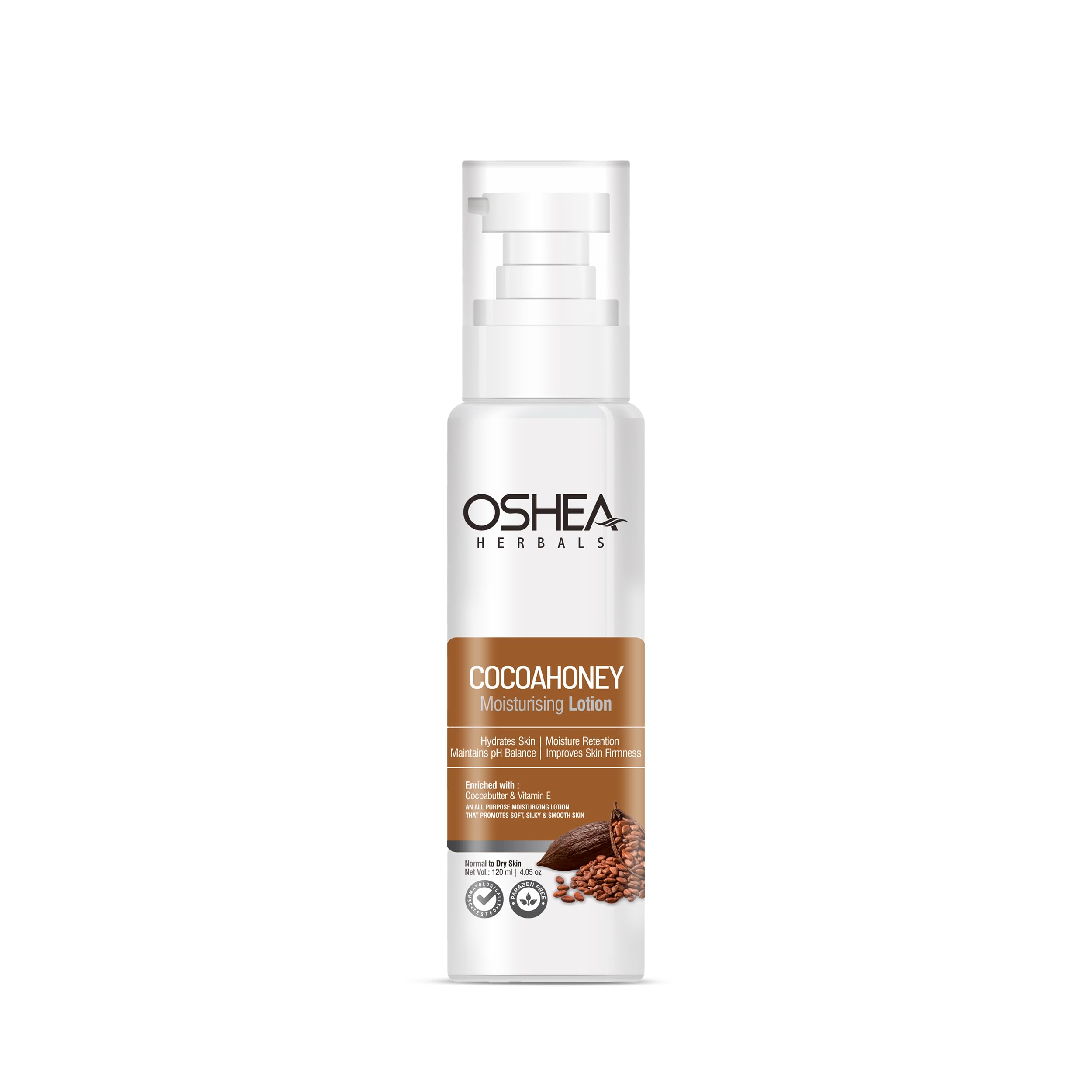 Oshea Herbals Cocoa Honey Moisturizing Body Lotion with Cocoa Butter - 4.06 fl oz (120ml) for Dry Skin Care & Daily Hydration - Perfect for Winter Skincare & After Shower Moisturizer